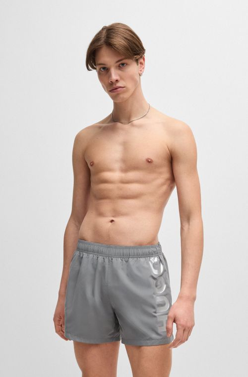 Shorts De Banho Forrados Com Logo Vertical