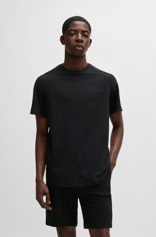Camiseta De Algodão Elástico Com Mangas De Fita