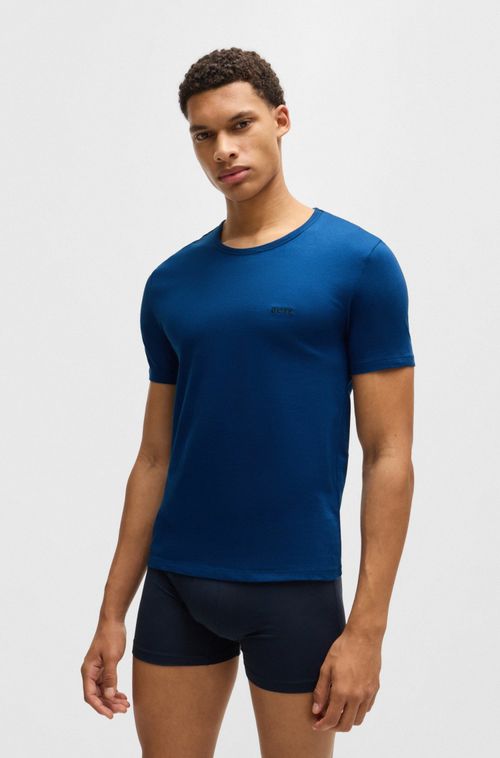 Pack De Três Camisetas Interiores De Algodão Com Logos