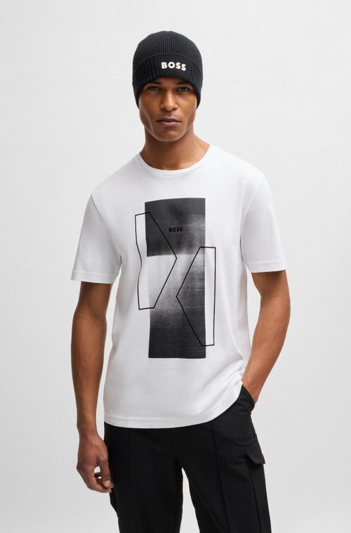 Camiseta Regular De Algodão Com Arte Sazonal