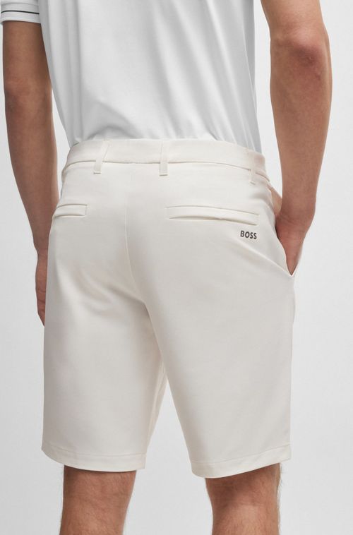 Shorts Slim De Tecido Fácil De Engomar