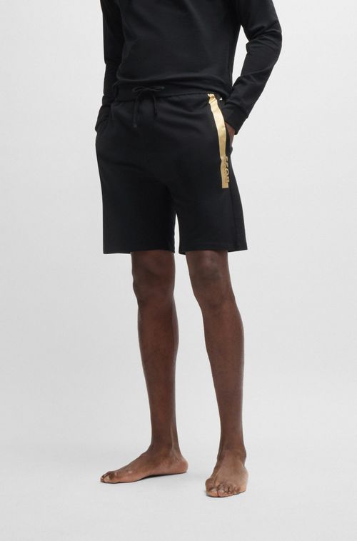 Shorts De Algodão Terry Com Logo Metalizado