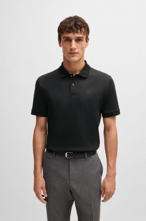 Polo De Algodão Mercerizado Com Monograma