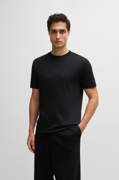 Camiseta De Algodão Mercerizado Com Monograma