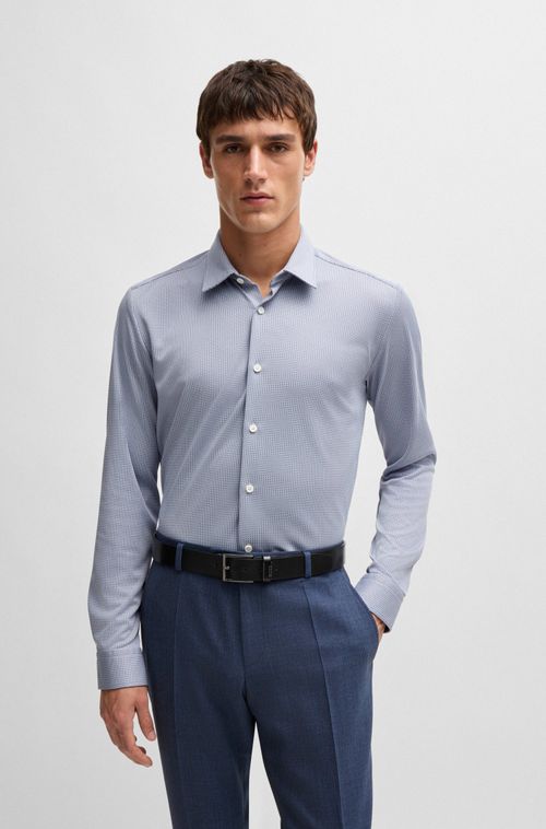 Camisa Slim De Tecido De Alto Desempenho