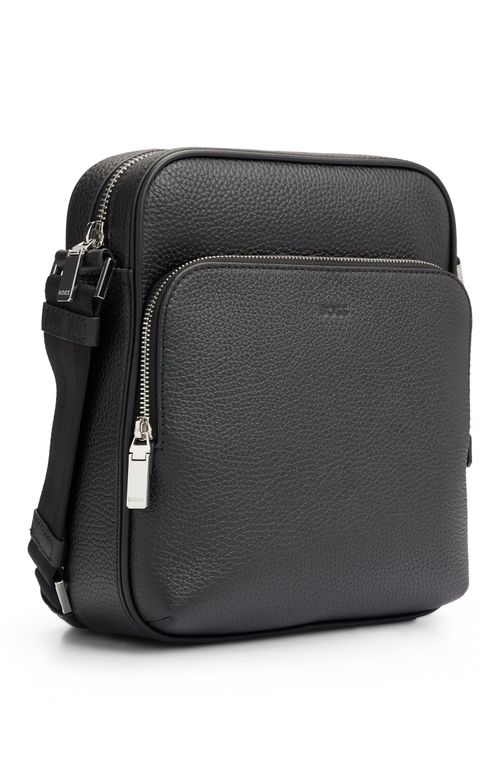 Bolsa Repórter Em Couro Italiano Com Logo Em Relevo