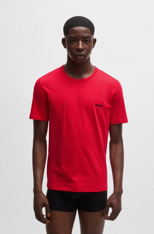 Conjunto Três Camisetas Interiores Em Algodão Com Logo