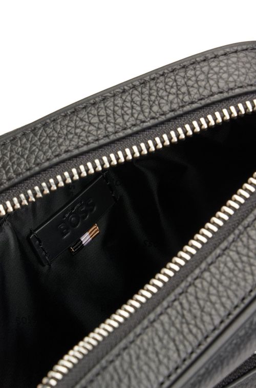 Bolsa Repórter Em Couro Italiano Com Logo Em Relevo