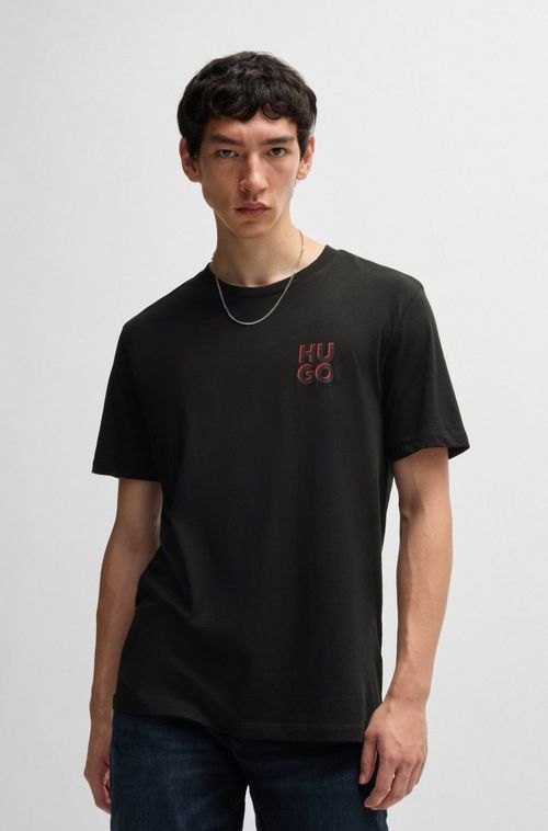 Conjunto Com Duas Camisetas Em Algodão Com Logo Sobreposto