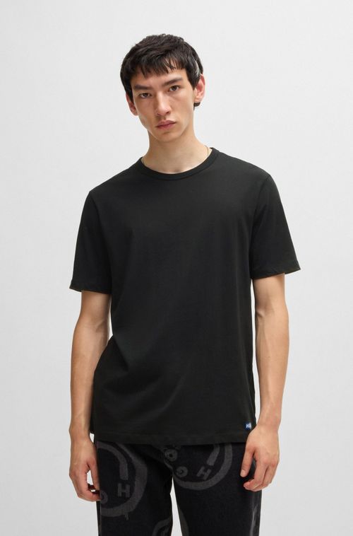Pack Três Camisetas De Algodão Com Detalhes De Logo