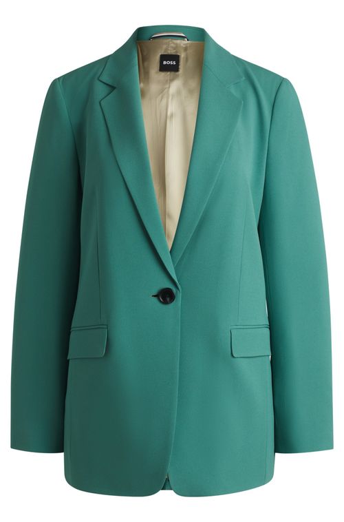 Blazer Descontraído Em Tecido Mate