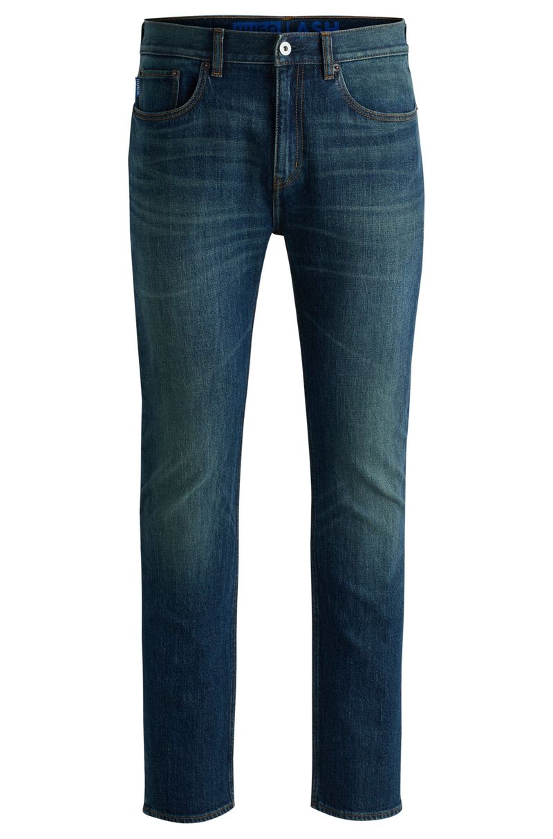 Calças Jeans Slim Elástica Azul
