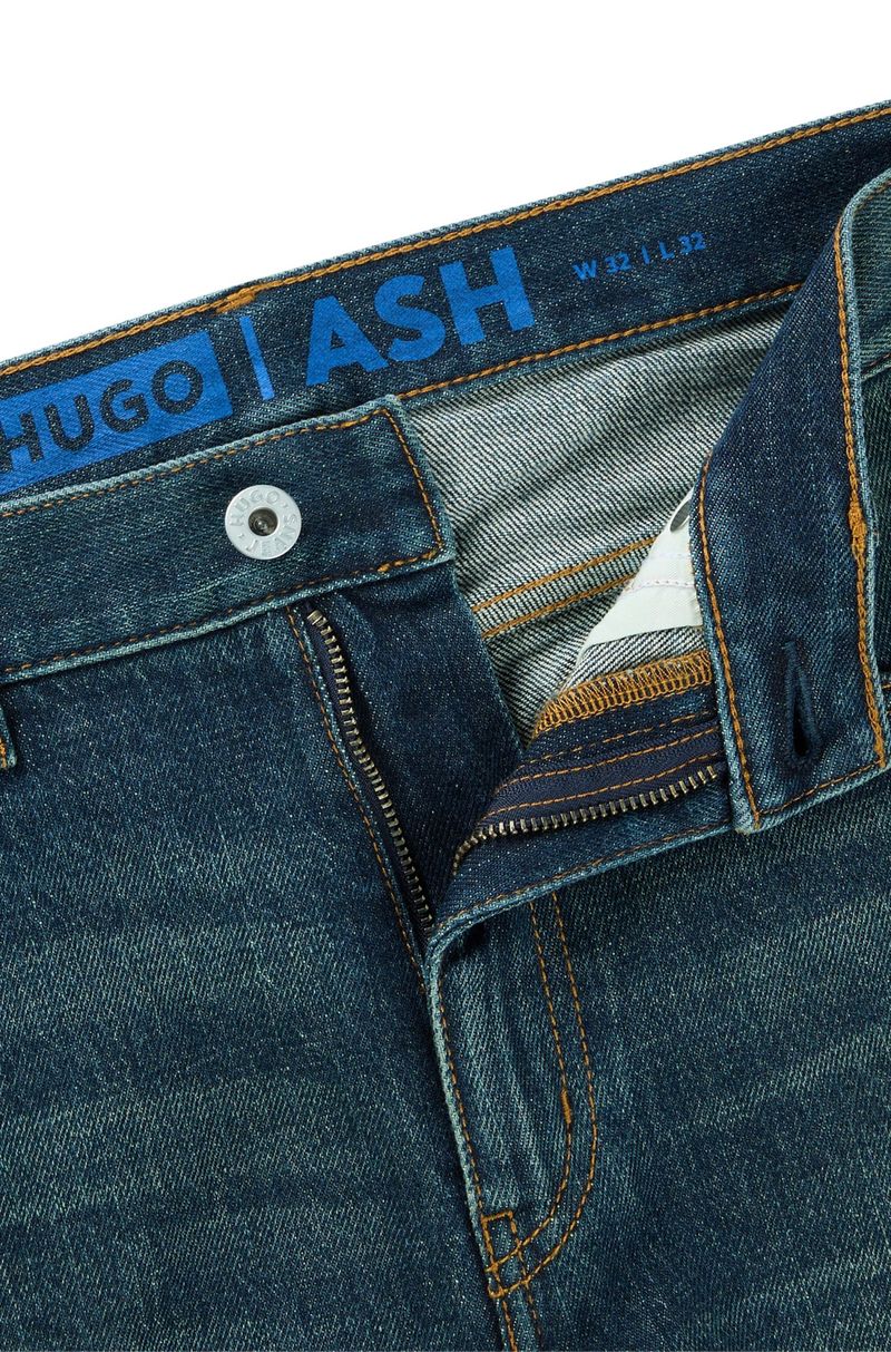 Calças Jeans Slim Elástica Azul