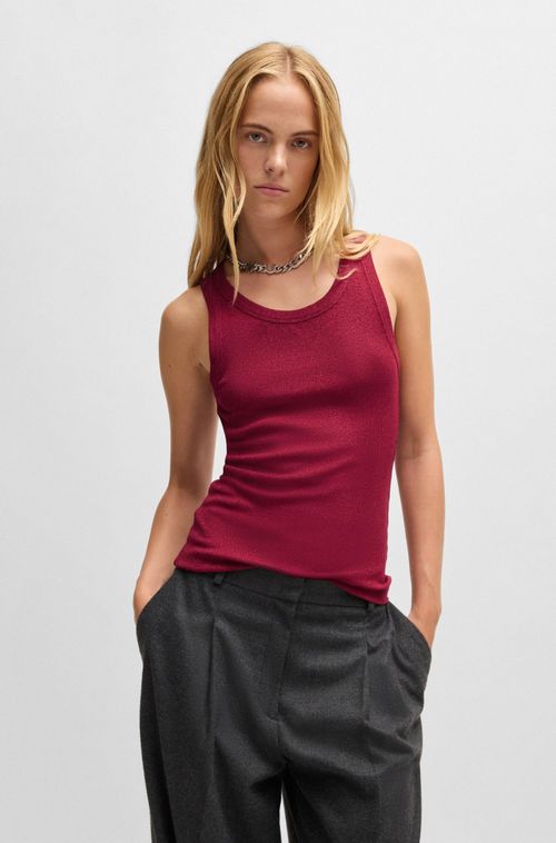 Conjunto De Dois Tops Com Alças Brilhantes E Logo
