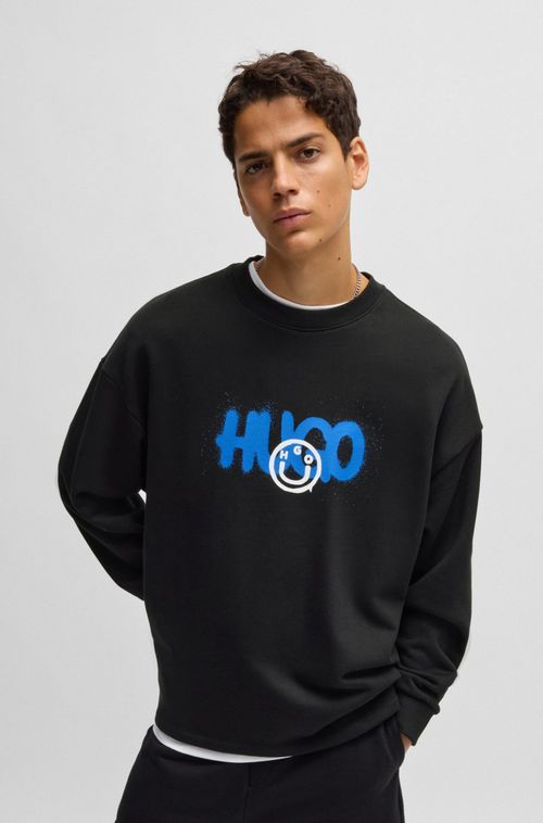 Moletom De Algodão Com Logo Sorridente