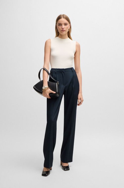 Calça Regular-Fit Em Twill Com Efeito De Denim