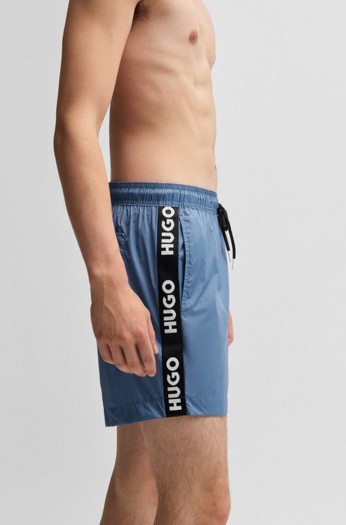 Shorts De Banho Totalmente Forrados Com Fita De Logo