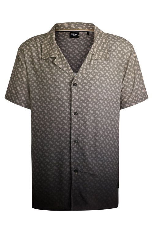 Camisa Regular Com Estampa De Monograma Degradê
