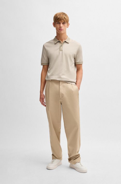 Polo De Algodão Mercerizado Com Micropadrão