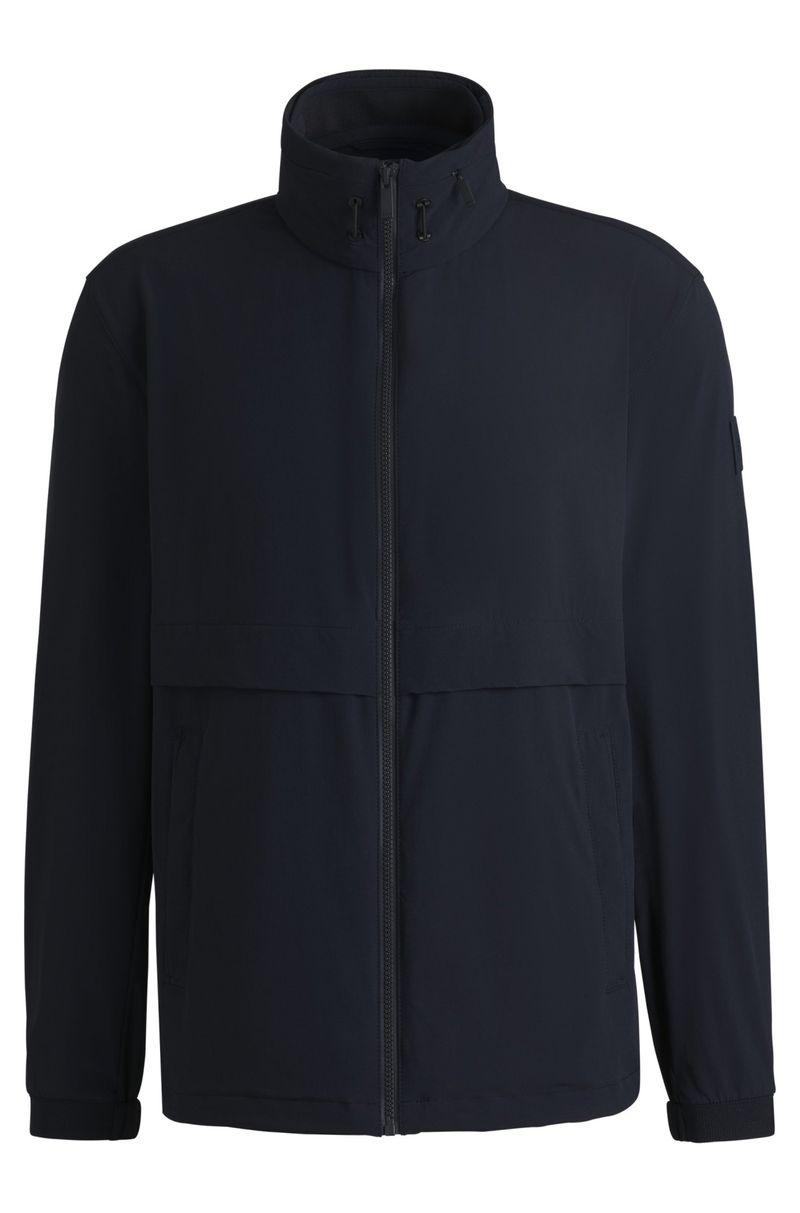 Casaco Softshell De Tecido Elástico Lavável Com Capuz Dobrável