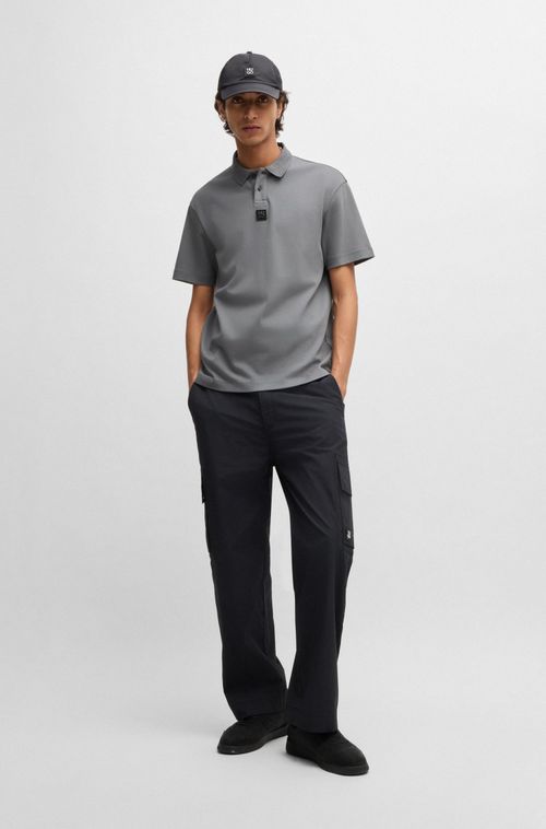 Polo De Algodão Com Logo Sobreposto