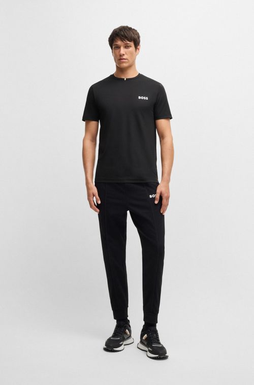 Camiseta Ativa Boss X Matteo Berrettini De Piqué Drenante De Humidade