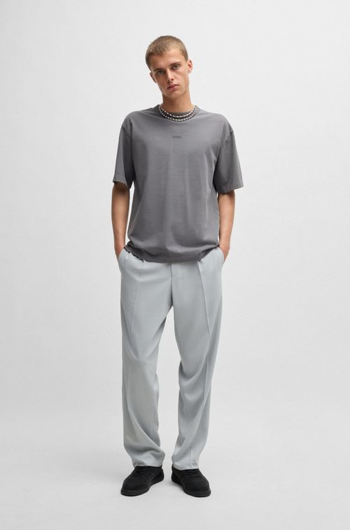 Camiseta Descontraída De Algodão Com Logo Estampado