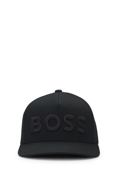Boné De Sarja De Algodão Com Logo Bordado