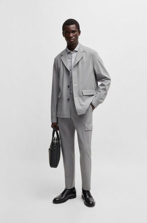 Camisa Slim De Jersey Piqué De Algodão