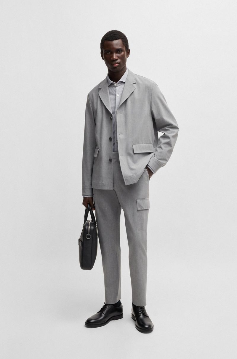 Camisa Slim De Jersey Piqué De Algodão