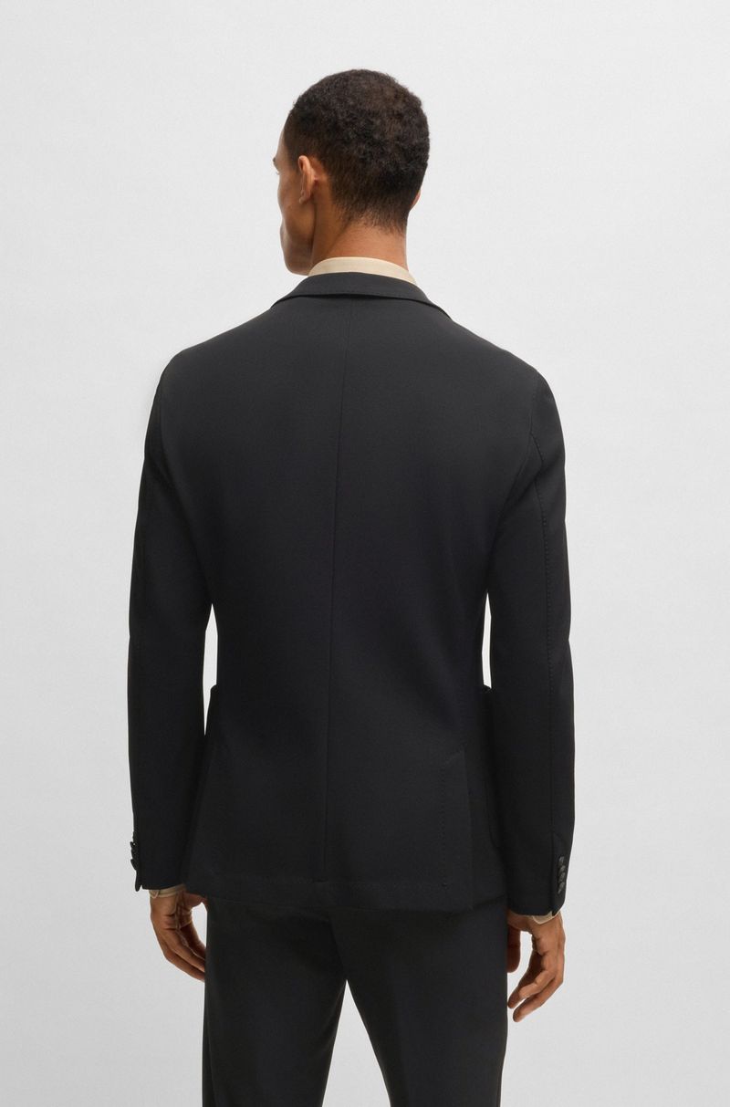 Blazer Slim De Tecido Elástico Lavável
