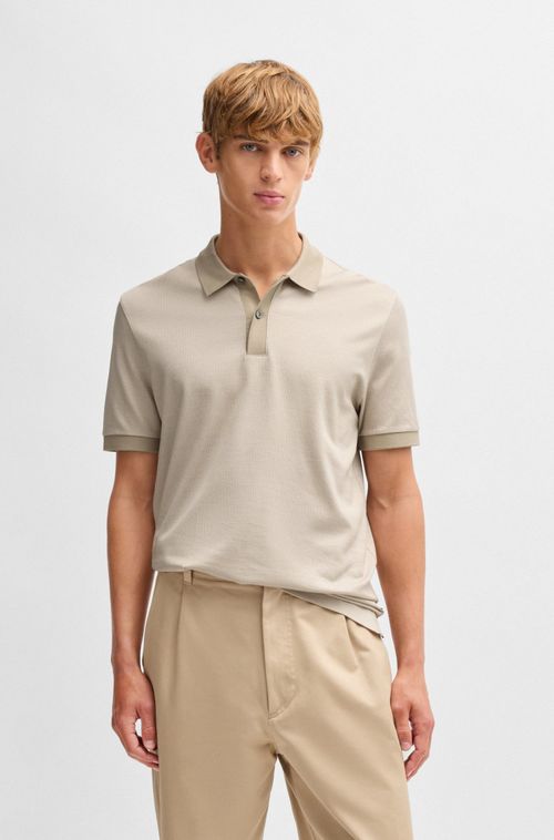 Polo De Algodão Mercerizado Com Micropadrão