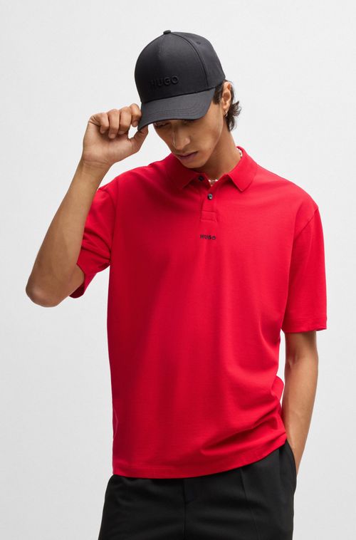 Polo De Algodão Piqué Com Logo Estampado