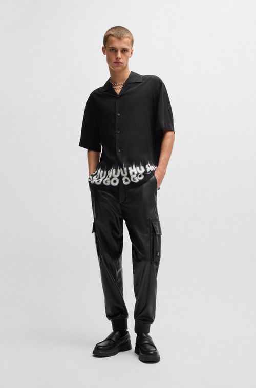 Camisa Oversized Com Logo Esfumaçado Na Bainha