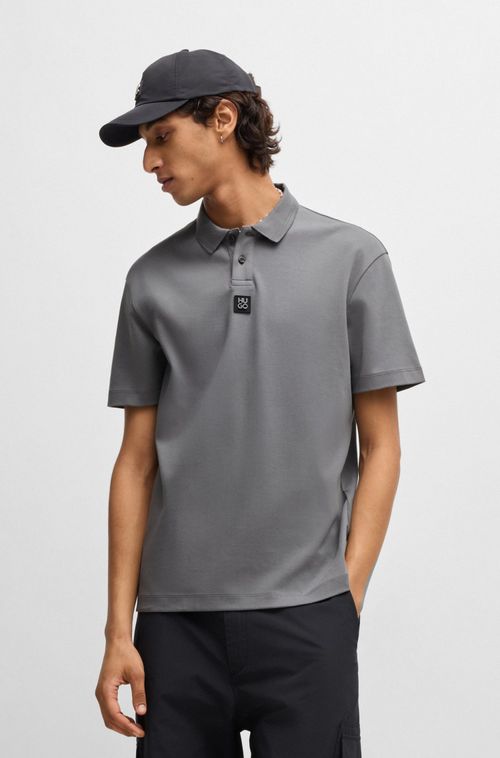Polo De Algodão Com Logo Sobreposto