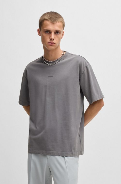 Camiseta Descontraída De Algodão Com Logo Estampado