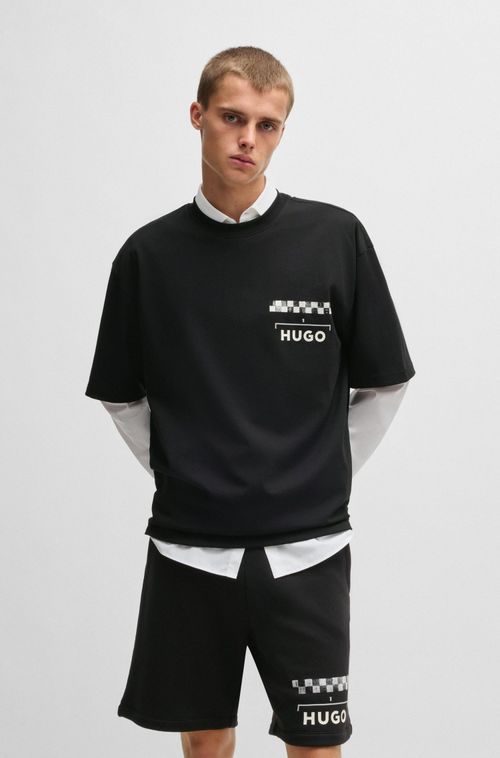Camiseta De Algodão Com Estampados De Corrida