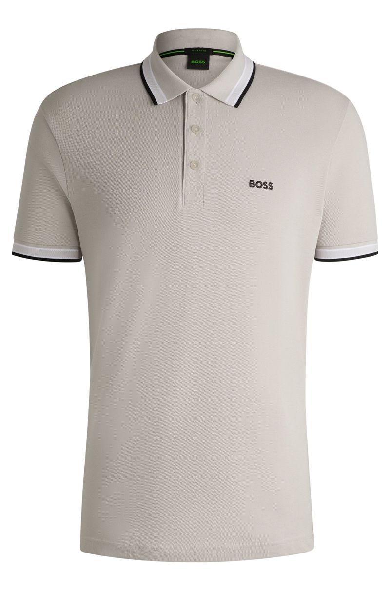 Paddy Polo De Algodão Com Logo Contrastante