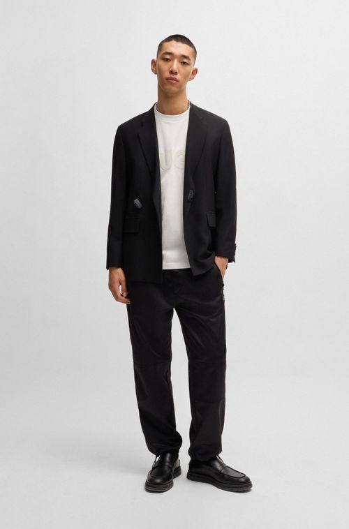 Camiseta De Jersey De Algodão Com Logo