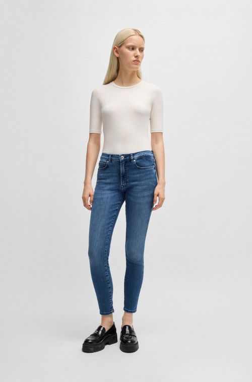 Camiseta Slim De Algodão, Modal E Elástico