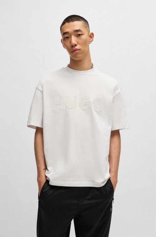 Camiseta De Jersey De Algodão Com Logo