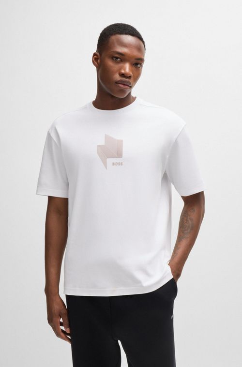 Camiseta Descontraída De Algodão Com Arte