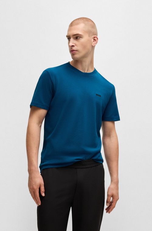 Camiseta De Algodão Com Colarinho Oxford