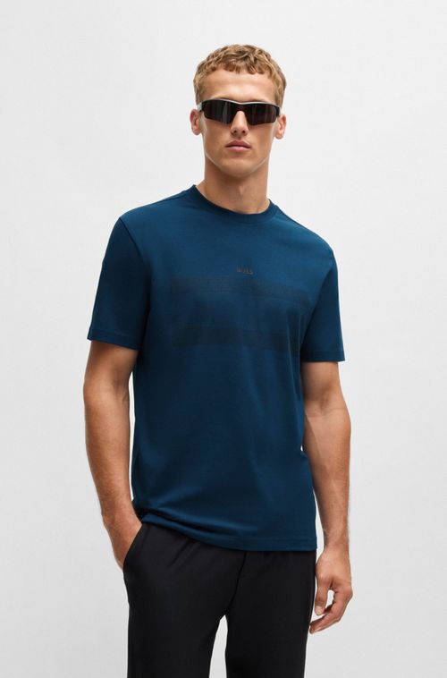 Camiseta Regular De Algodão Com Arte Da Bandeira
