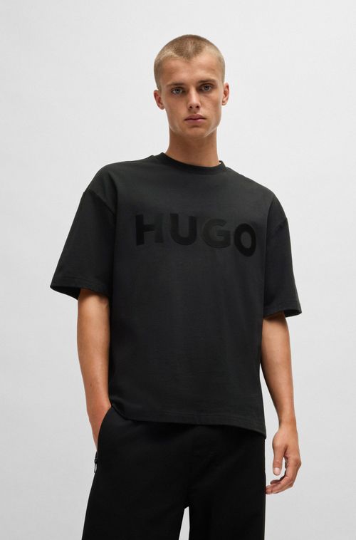 Camiseta De Algodão Com Logo