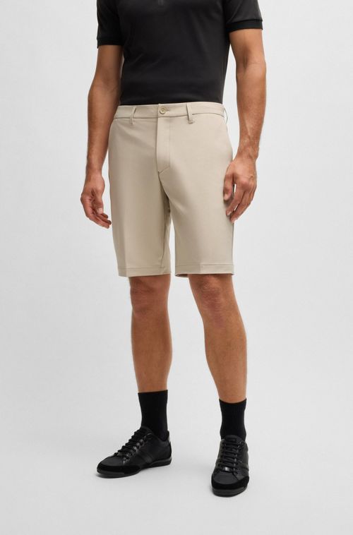 Shorts Slim De Tecido Fácil De Engomar