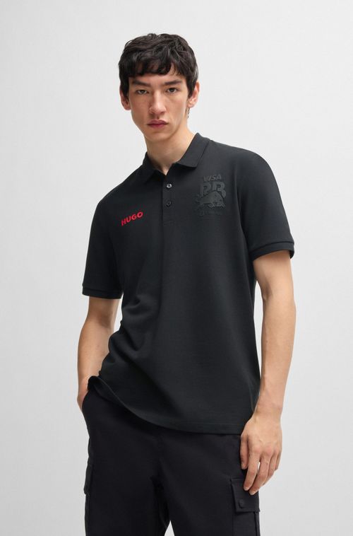 Polo Em Piqué De Algodão Com Marca Especial