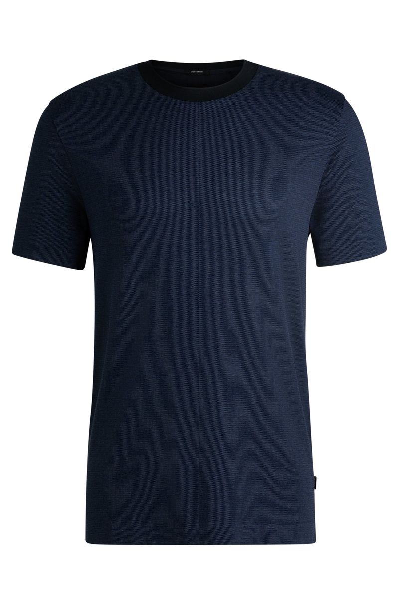 Camiseta Em Algodão Mercerizado Com Micropadrão