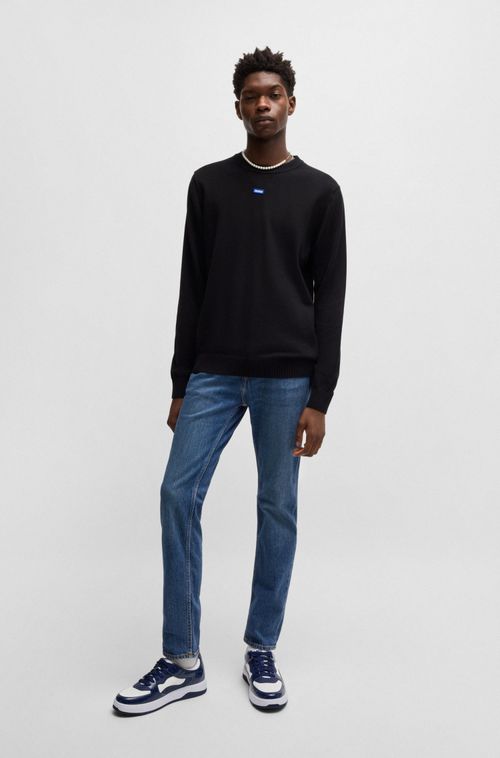 Calças Jeans Slim Azul Elástica