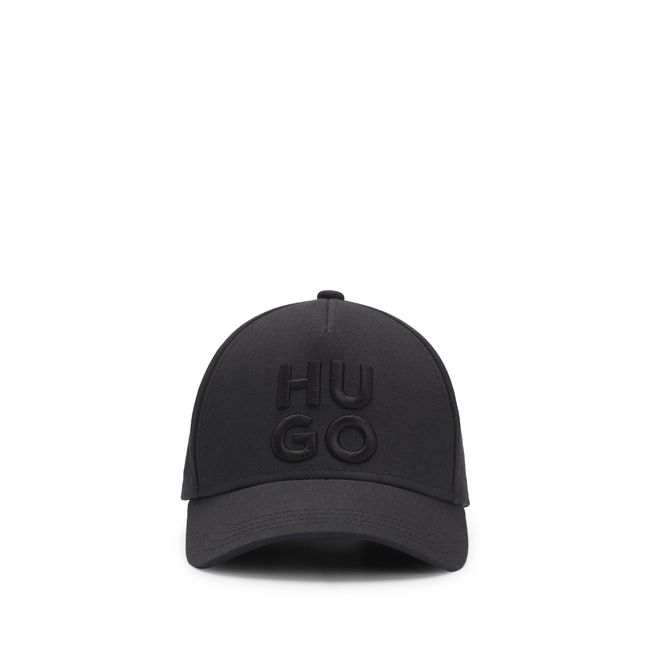 Boné De Sarja De Algodão Com Logo Bordado